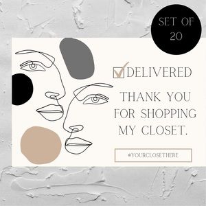 SET OF 20 Thank You Inserts - 5x7 - Poshmark Packaging - FREE Personalization